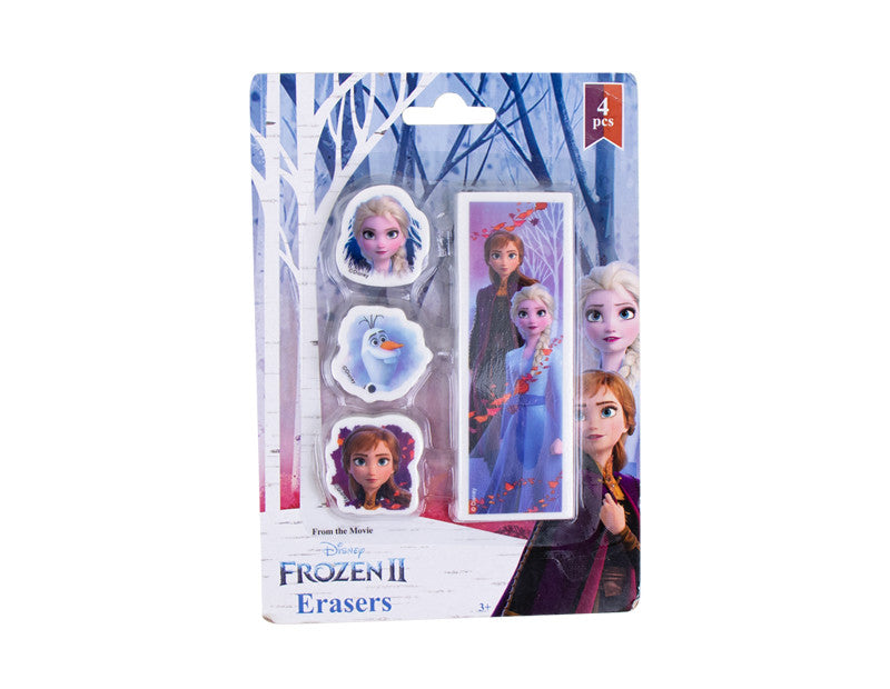 Frozen Ll Erasers - 4 Pack