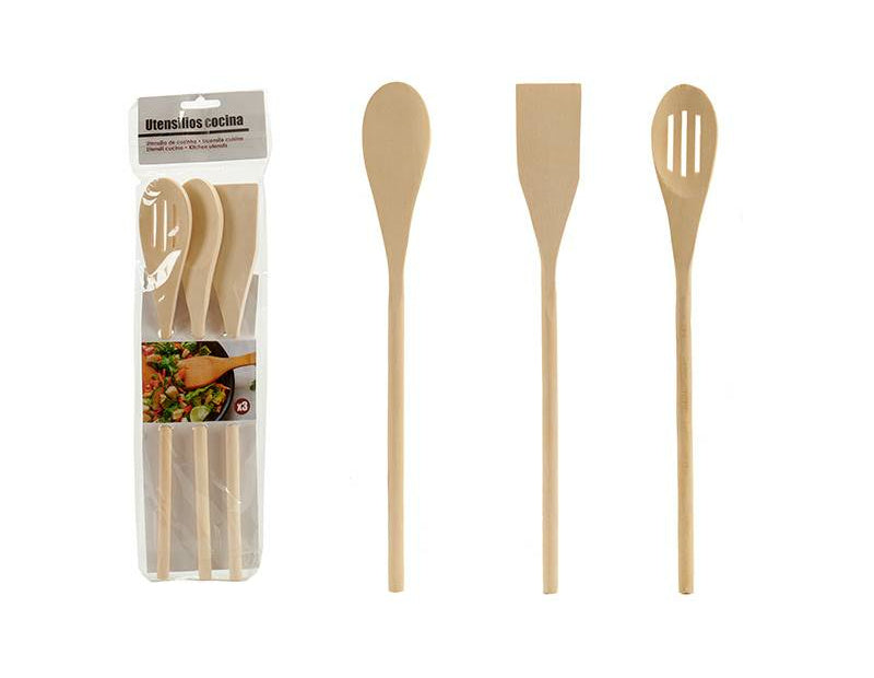 Set 3 wooden spoon kitchen tools