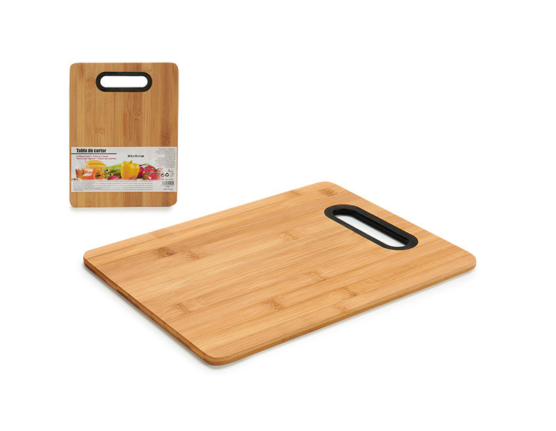 Med bamboo cutting board w\silicone hand