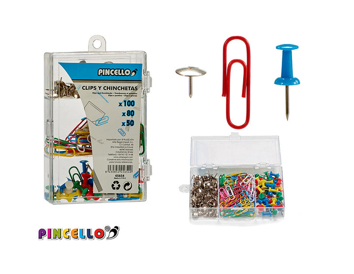 Pincello Klips & Tegnestift Sæt