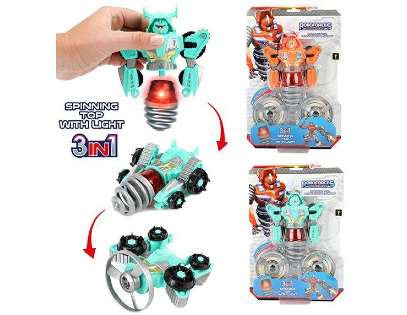 ROBOFORCES - TRANSFORMATION ROBOT - SPINNING TOP FLYING DISCS & AIRSHIP