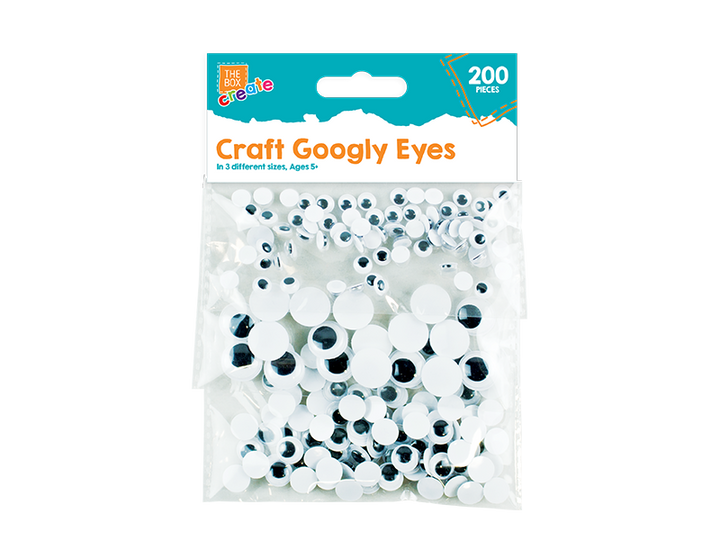 Craft Googly Eyes - 200 Pack - Dollarstore.dk