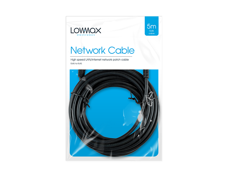 Lowmax - Netværkskabel 5m - Dollarstore.dk