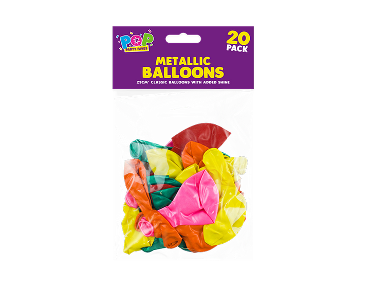 Pop Party Faves - Metallic Balloner - Dollarstore.dk