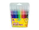 Fiber Tip Børste Kuglepenne - 12 Stk - Dollarstore.dk