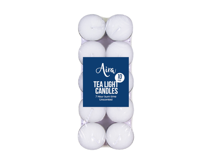 Long Burn Tea Light Candles - 10 Stk