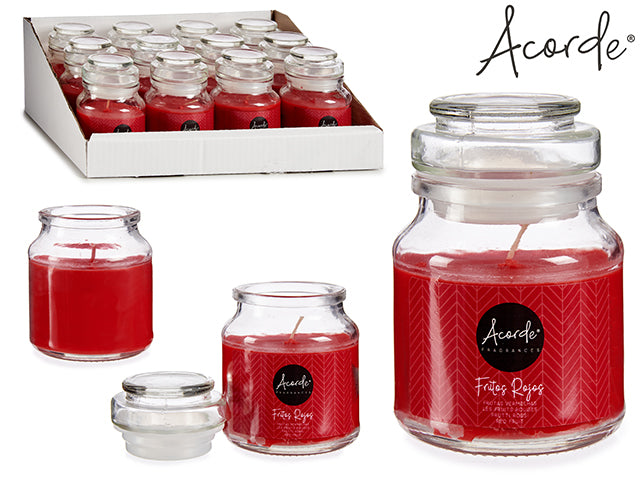 Acorde - Duftlys i mellem beholderglas 22 timer Røde bær aroma