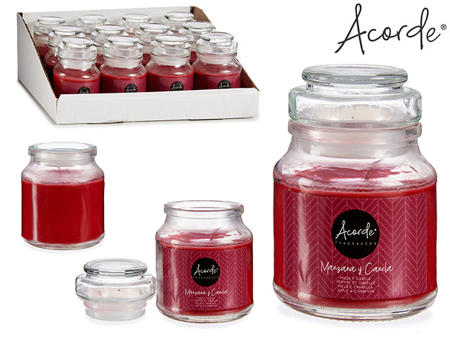 Acorde - Duftlys i mellem beholderglas 22 timer Æble & kanel aroma