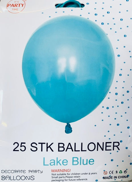 Its Party Time - Balloner 25stk Sø blå 30cm - Dollarstore.dk