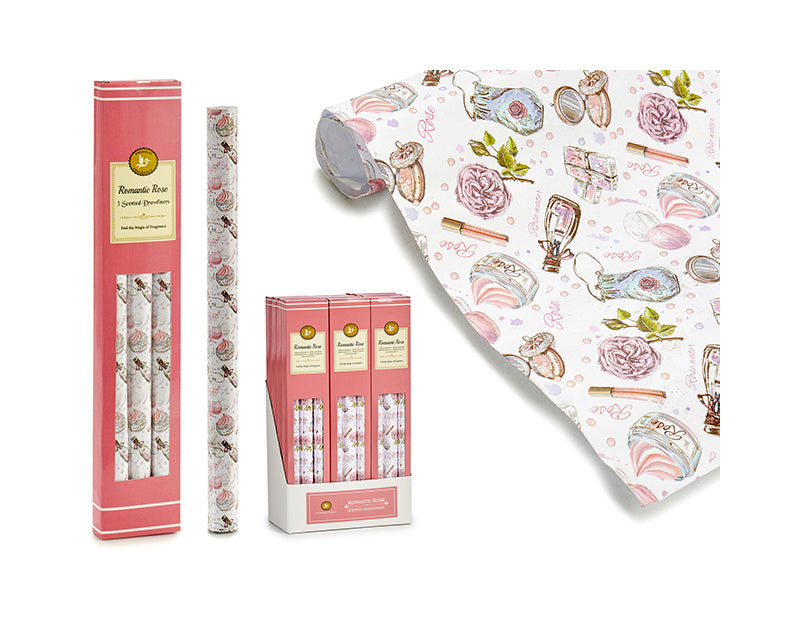 Set 3 scented drawer liners roses