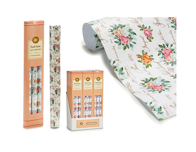 Set 3 scented drawer liners fresh linen