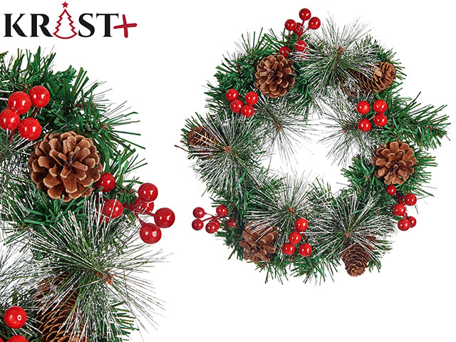 Krist - Christmas wreath 30cm - Pine &amp; Fruit