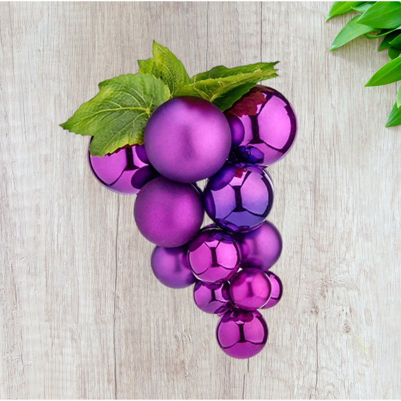 Ball decoration - Grape With Leaves 24x18cm - Purple