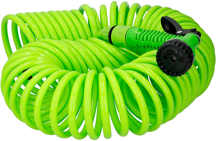 Kinzo Garden - 15M Spiral haveslamge med 7 funktions spraydyse - Dollarstore.dk