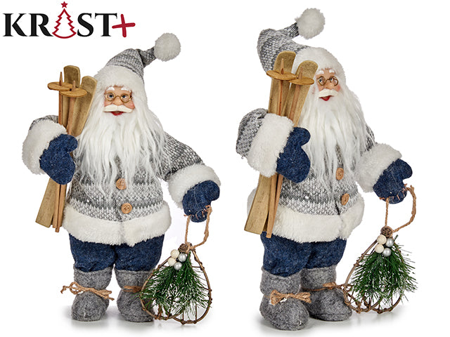 Krist - Santa Claus 30 cm white &amp; blue