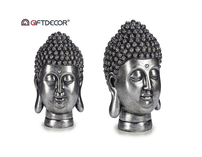 Silver big buddha s head