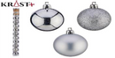 Krist - Christmas baubles rod silver 5 cm - 12 pcs