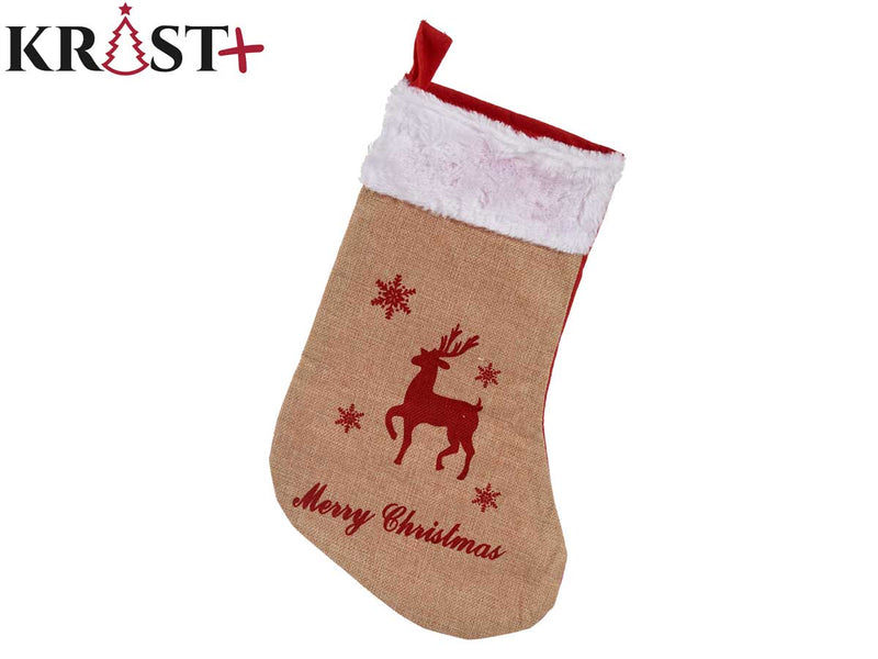 Krist - Christmas stocking with reindeer 38cm