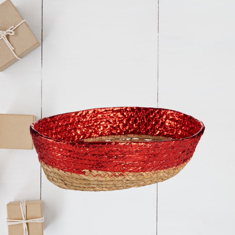 Krist - Basket Metallic Red Color at the Top 24cm