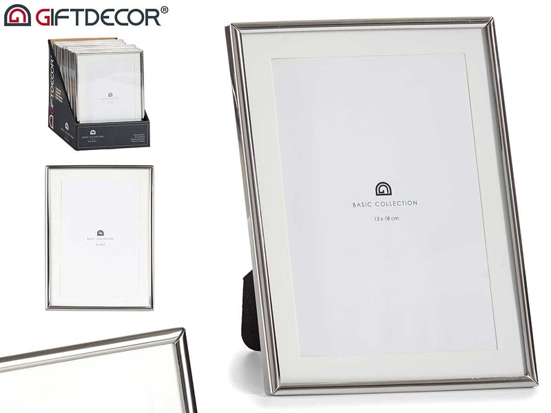 Giftdecor - Fotoramme på fod metalkant sølv 13x18cm