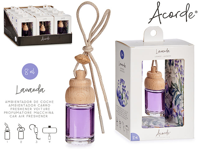 Acorde - Aromaglas på reb. bilduft format 8ml Lavender