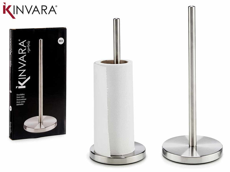 Kinvara - Kitchen roll holder in stainless steel 33.5x14cm