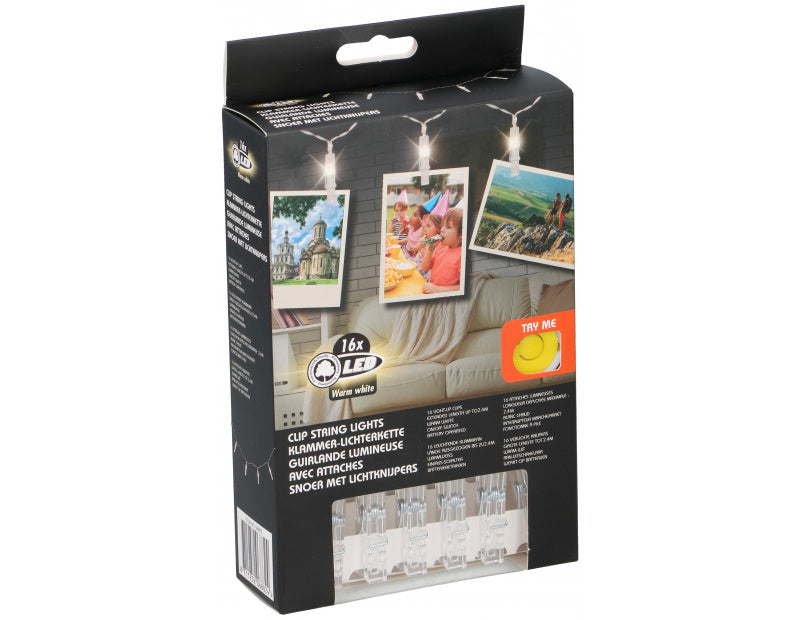 Energy Saving - 16 X Led Klips Lyskæde - Dollarstore.dk