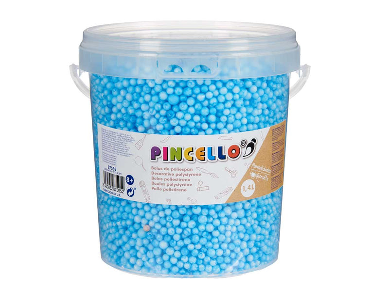 Pincello - Polystyren kugler 1,4 liter Blå