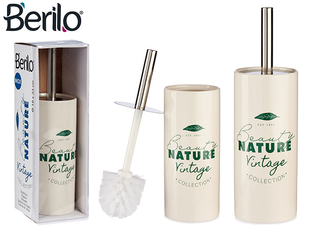 Berilo Inox Toiletbørste 10x33cm - Nature Vintage