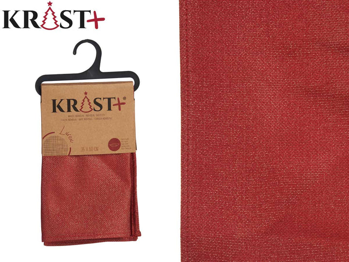 Table runner with metallic red color 35x50cm