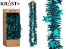 Krist - Garland 200x9cm - Metallic Green Color With Stars
