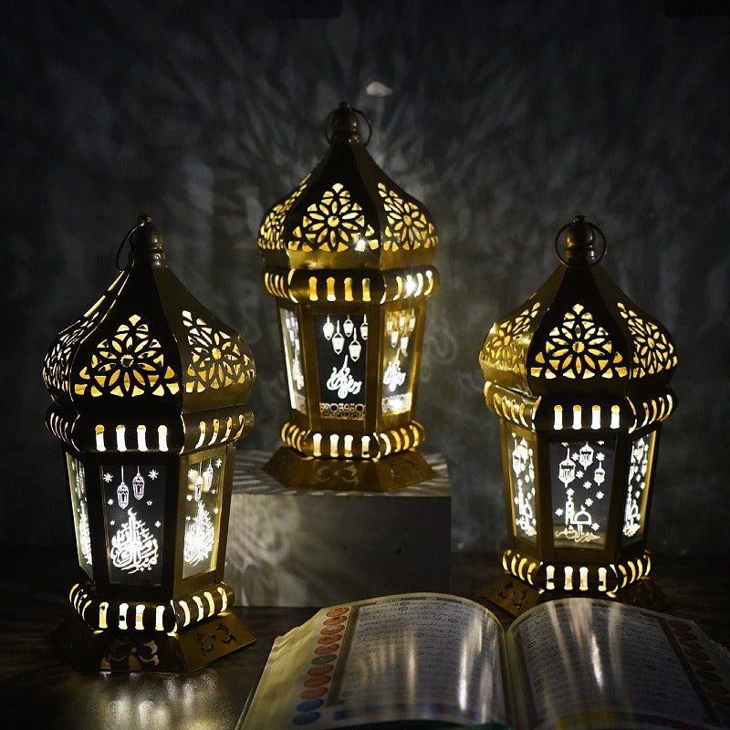 Metal Lantern With LED 28cm