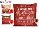 Krist - Christmas Themed Cushion Cover - Red