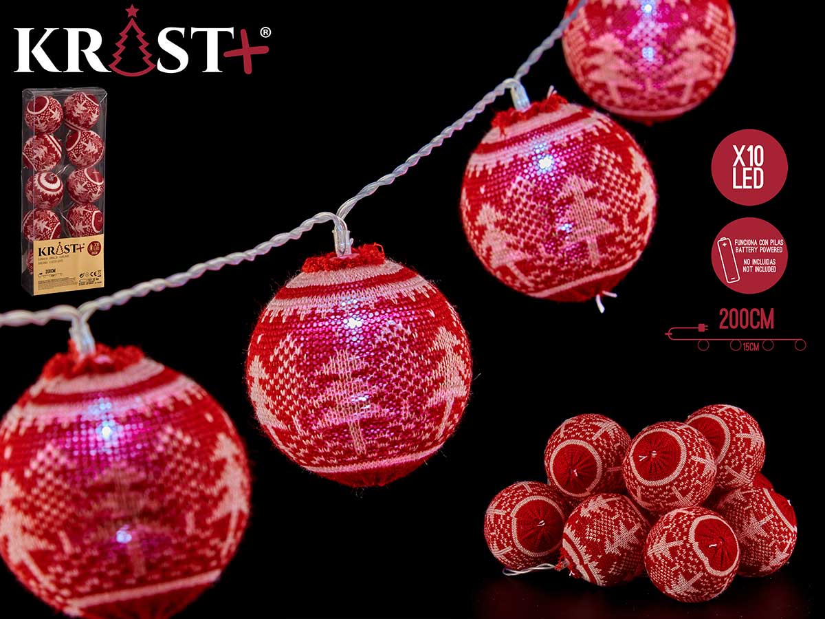 Krist - Christmas Ball Light Chain With 10 Lights