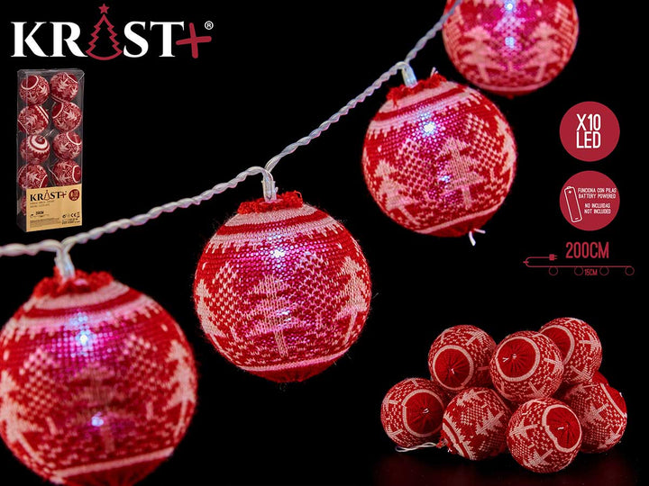 Krist - Christmas Ball Light Chain With 10 Lights