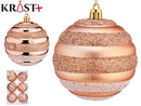 Krist - Christmas Baubles Champagne Theme 8cm - 6pcs