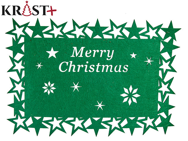 Krist - Coaster Green "Merry Christmas"
