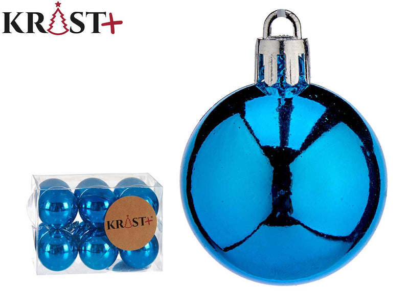 Krist - Christmas balls Blue Color 4cm - 12pcs