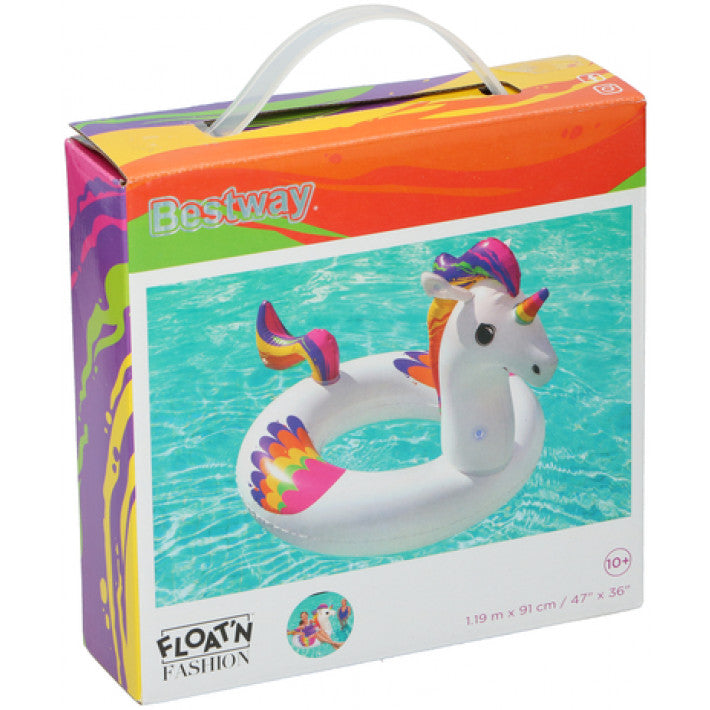Bestway - Bath ring 119x91cm - Vinyl With safety valve Unicorn