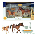 Toitoys - Pair of horses with feeding equipment