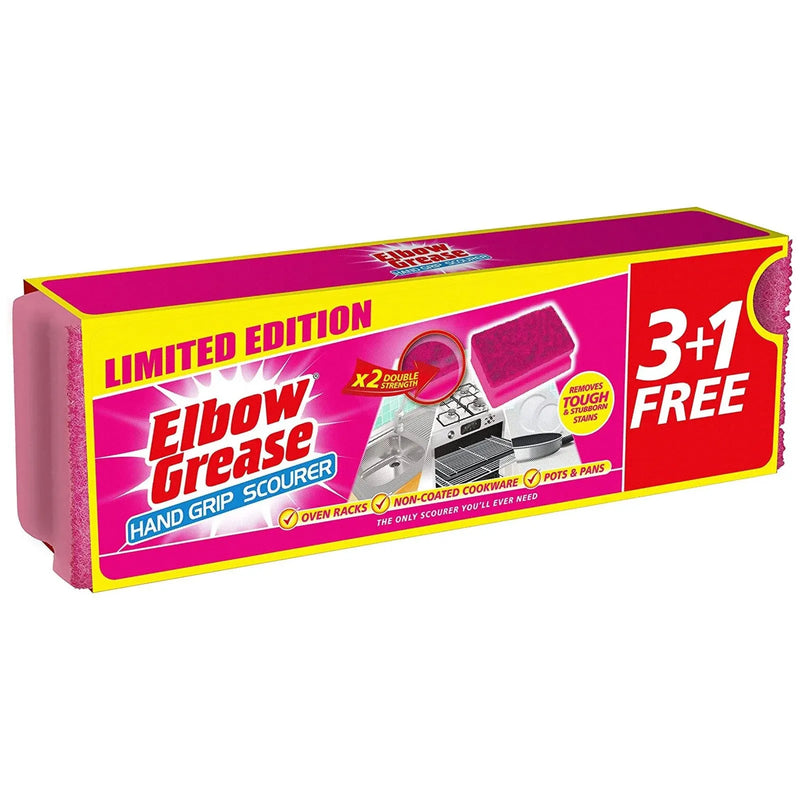 Elbow Grease - Handle Dish Sponges - Pink 4pcs
