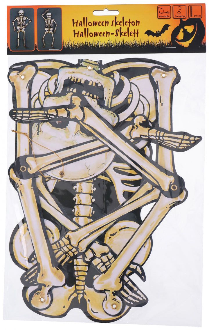Halloween - Fleksibel skelet 80cm