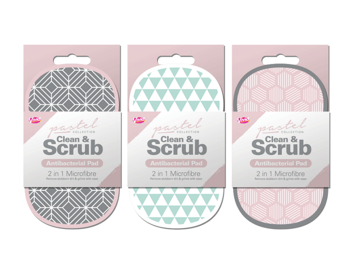 Vivid - Skrubbe svamp matt farve. Pga. lagerstyring sender vi en tilfældig variant når du bestiller denne vare