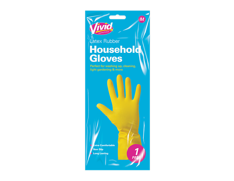 Vivid - Household Gloves Medium 1 Pair