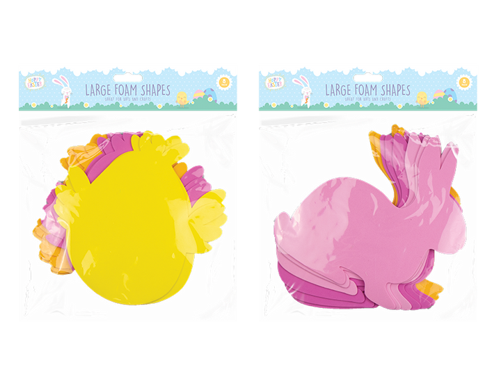 Hoppy easter - 8 store skumfigur i flere farver op til 25cm. BEMÆRK VIGTIGT. Pga lagerstyring sender vi en tilfældig variant, det kan vær kaniner eller kyllinger