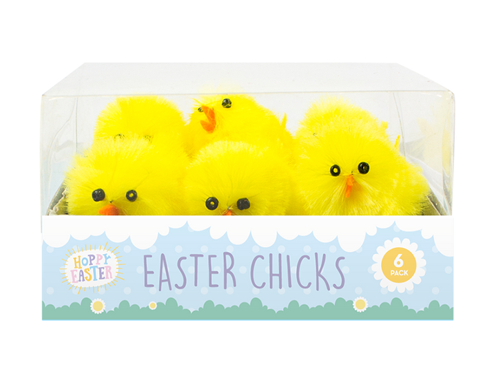 Hoppy Easter - 6 mini kyllinger 3cm