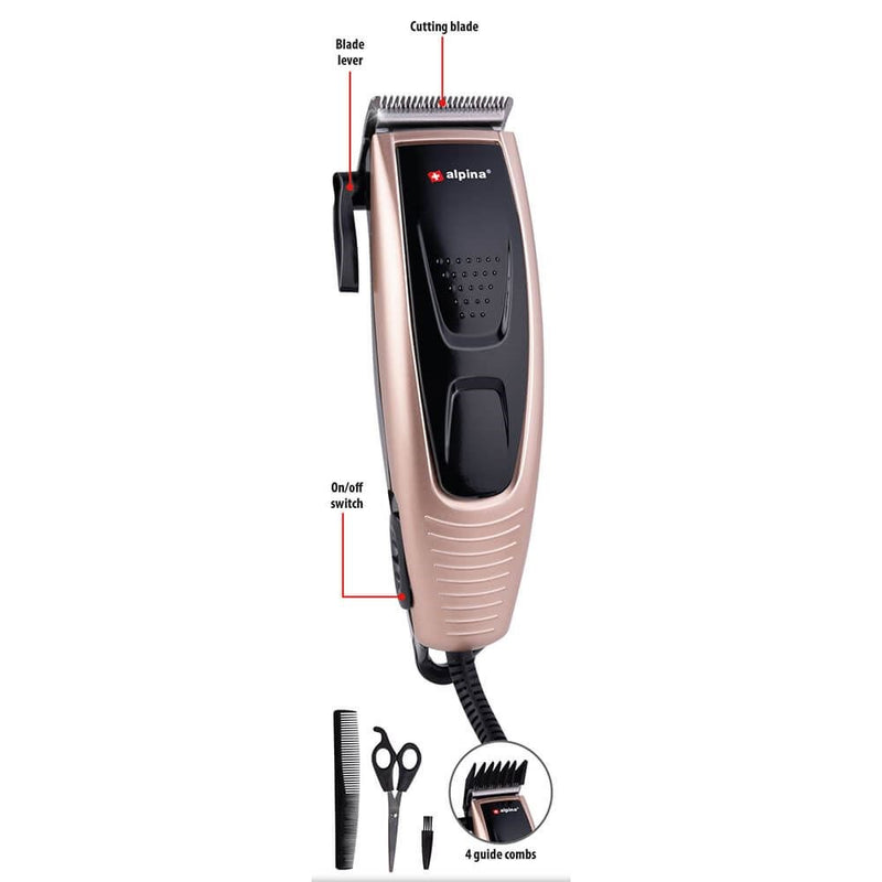 Alpina - Hair Trimmer With Accessories Set 10W 