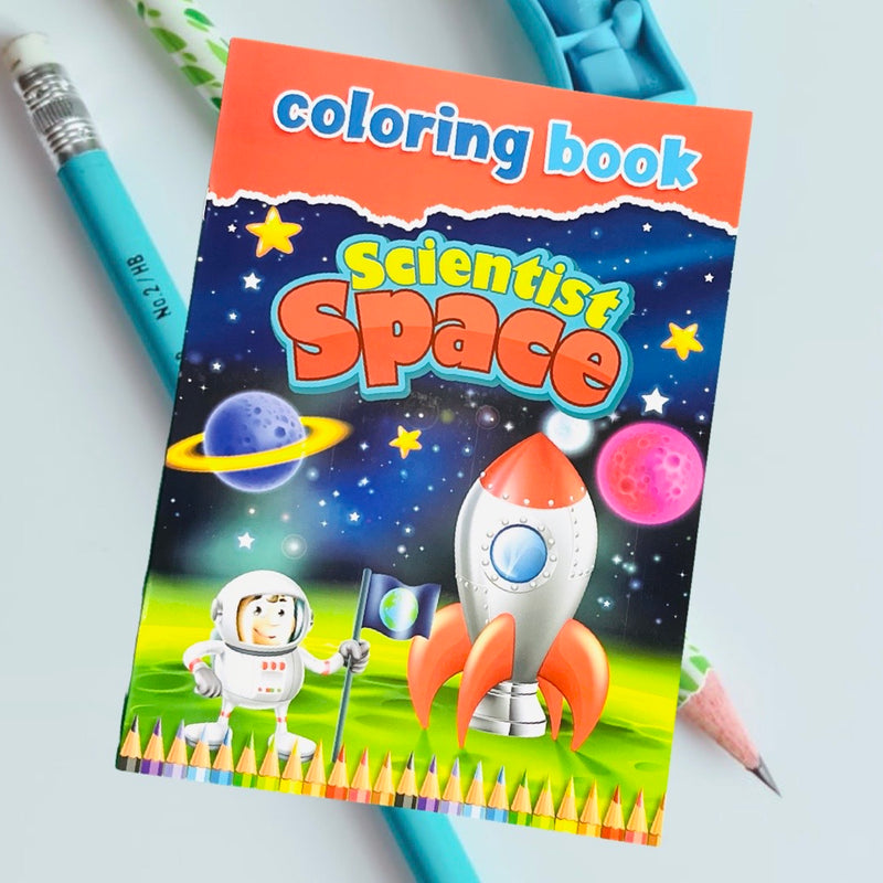 HB - Coloring Book With 8 Duplicate Pages - Spacecraft Mix
