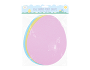 Hoppy Easter - ægformet skumfigur 20cm pink blå og gul 8stk 