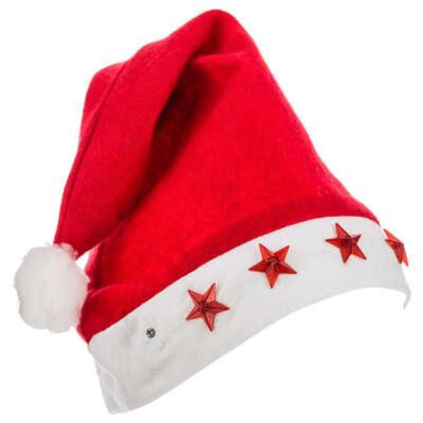 Santa hat with glowing red star
